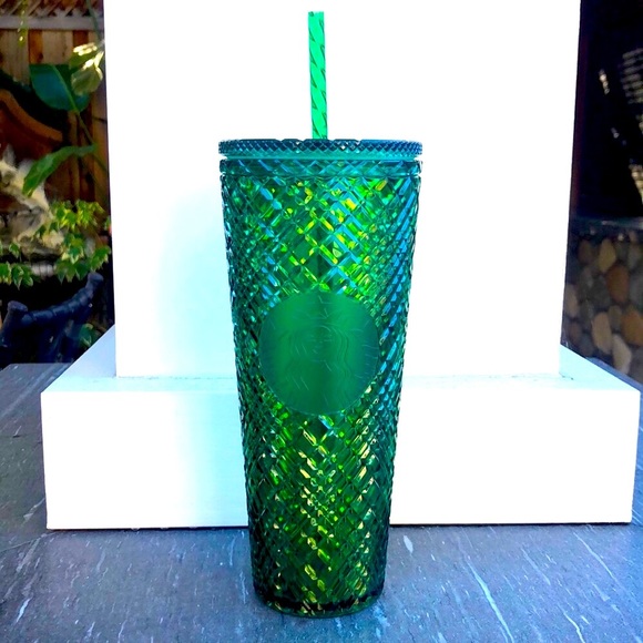 Starbucks Accessories - STARBUCKS Green Jewel Irridescent Traveler Tumbler 24 oz NWT